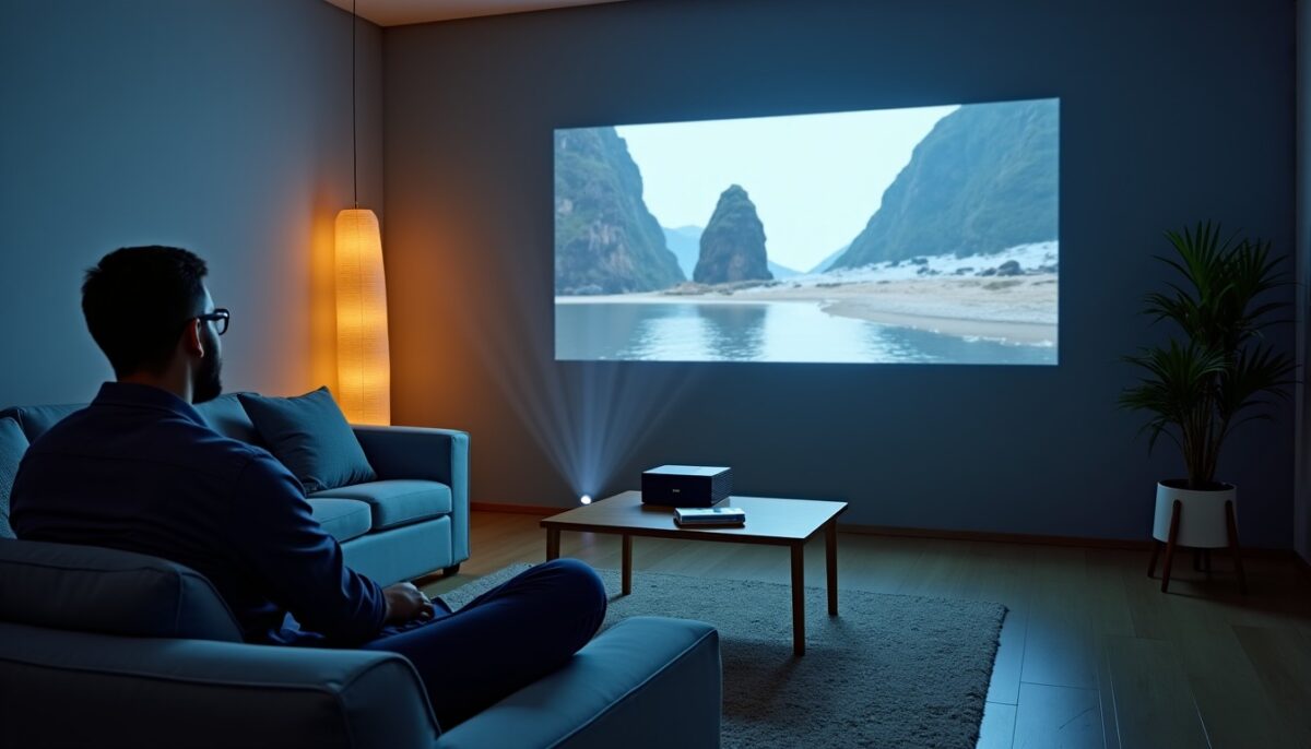 The freestyle+ : le vidéoprojecteur nomade samsung avec IA qui corrige tout, dès la première projection