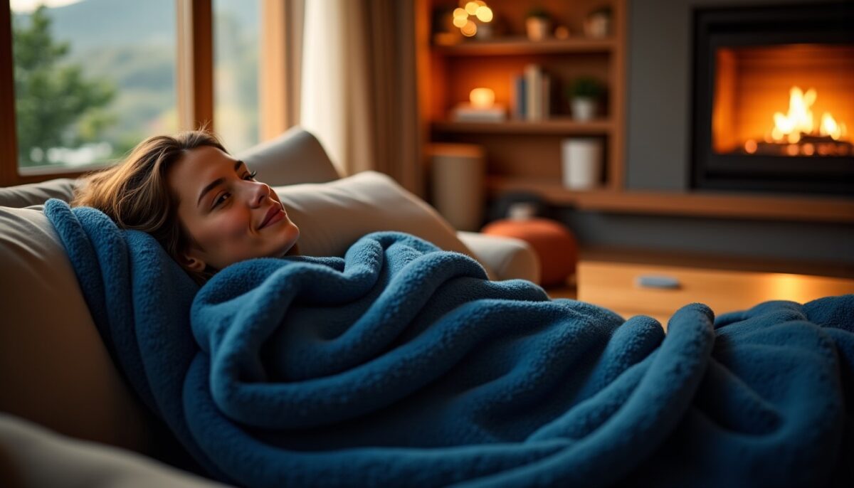 Duux yentl bubble test : le plaid chauffant cocooning qui réchauffe vite et se porte aussi sans chauffe